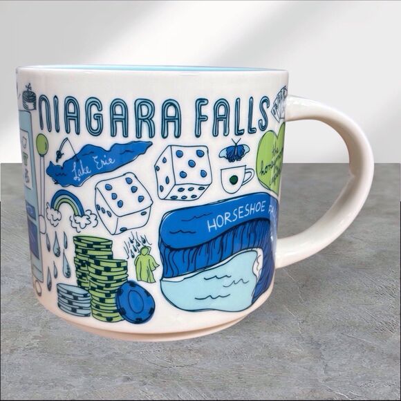 Starbucks Niagara Falls Been There Series 2019 Coffee Mug 14 oz Ceramic Blue - Picture 1 of 6